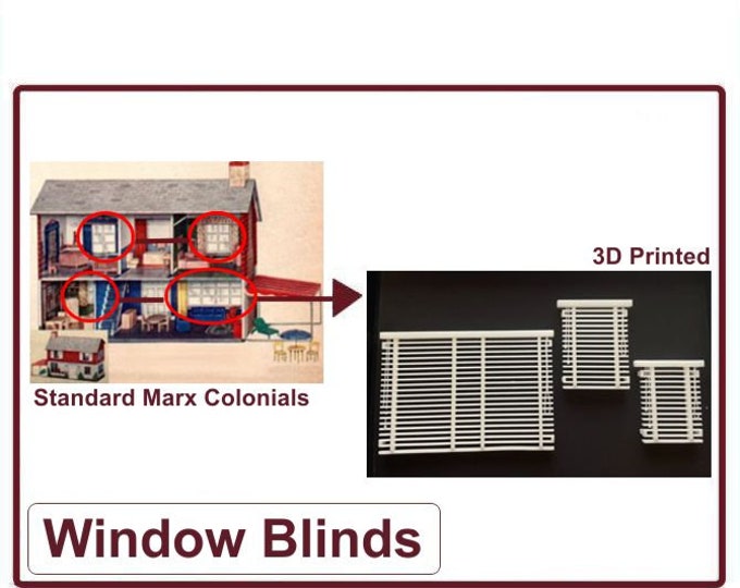 Marx Colonial Dollhouses: Window Blinds