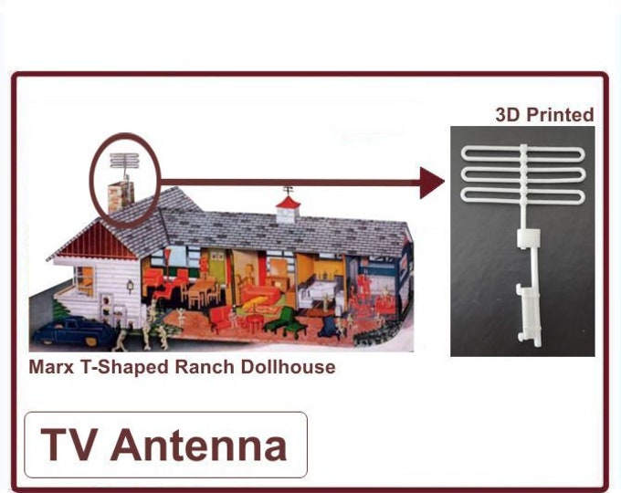Marx L-Shaped Ranch Dollhouse:  TV Antenna