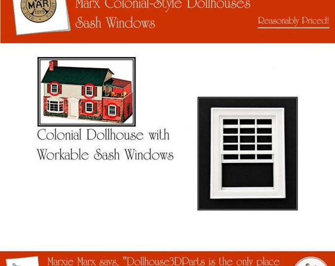 MARX Colonial Dollhouses:  Sash Window
