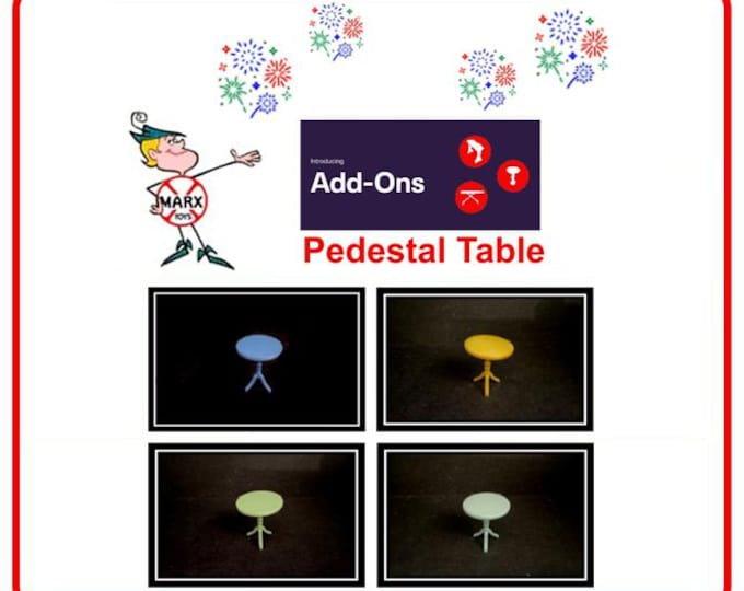 3D Printed MARX 1/2" Scale Furniture Accessory Piece - Living Room Pedestal Table!