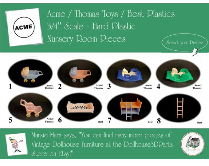 Acme/Thomas Toys - Best Plastics Vintage Dollhouse Furniture