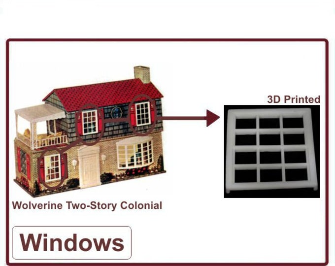 Wolverine Two Story Colonial Dollhouse:  Windows