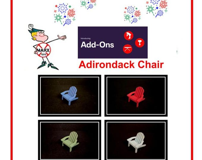 3D Printed MARX 1/2" Scale Furniture Accessory Piece - Patio/Outdoor Adirondack Chairs!