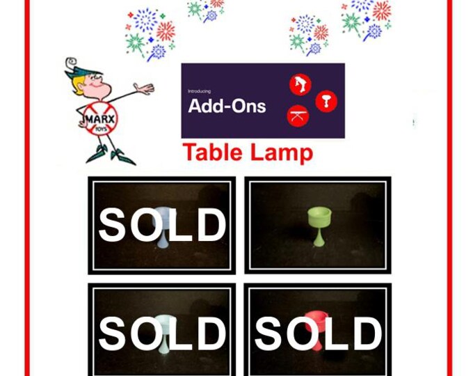 3D Printed MARX 1/2" Scale Furniture Accessory Piece - Living Room Table Lamp!!