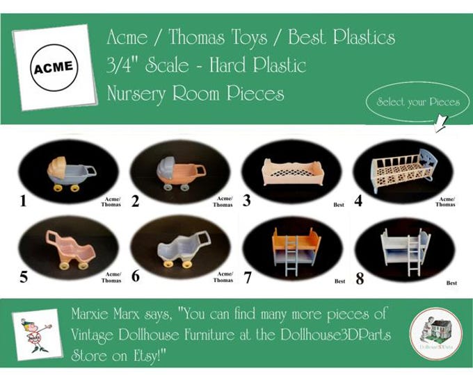 Choice ACME/THOMAS -BEST Vintage Dollhouse Furniture