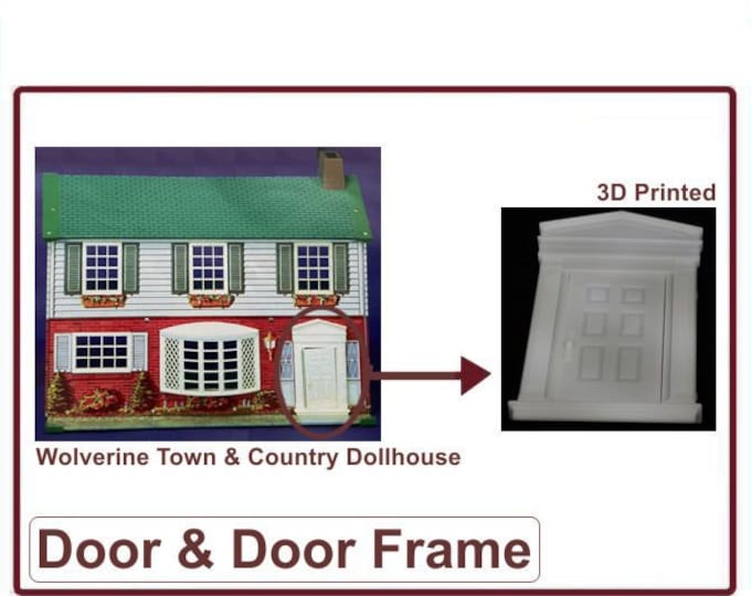Wolverine Town & Country Dollhouse:  Front Door and Door Frame