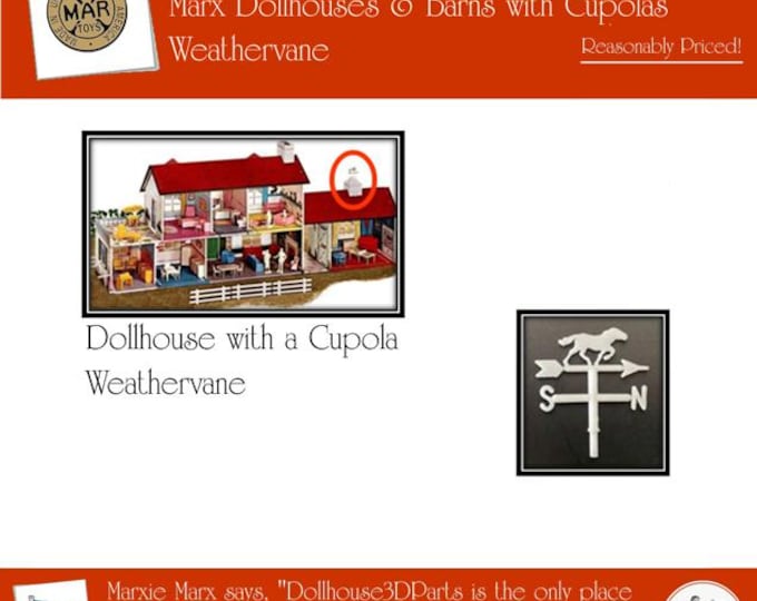 Marx Tin-Litho Dollhouses:  Weathervane for a Rooftop Cupola
