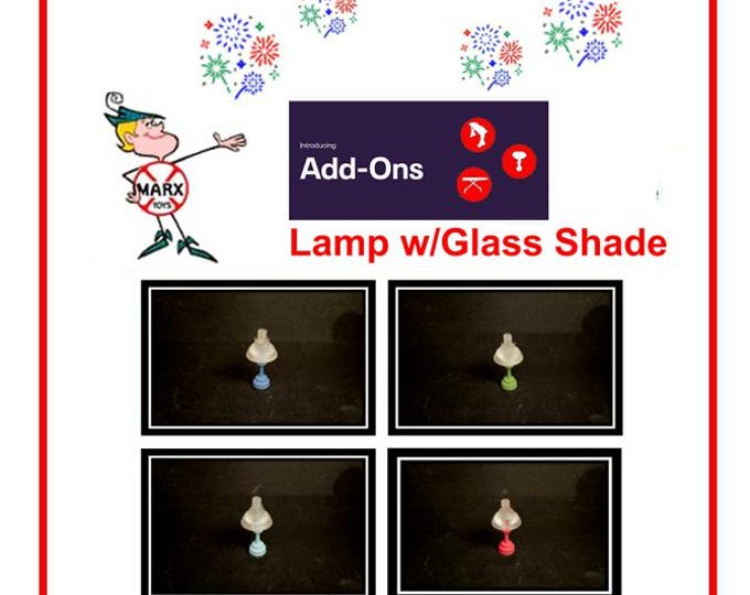 3D Printed MARX 1/2" Scale Furniture Accessory Piece - Living Room Table Lamps w/Glass Shades!!