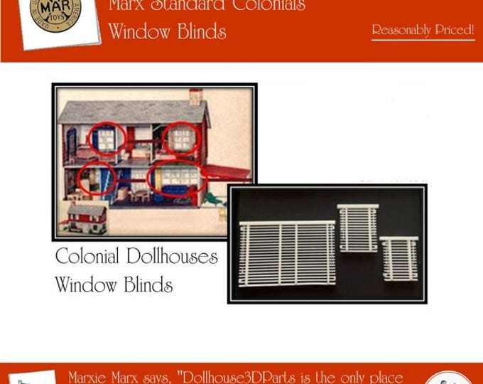 Marx Colonial Dollhouses: Window Blinds