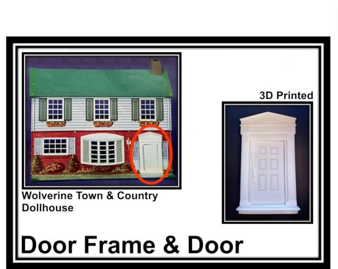 Wolverine Town & Country Dollhouse:  Front Door Frame and Door