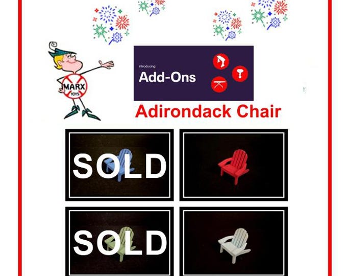 3D Printed MARX 1/2" Scale Furniture Accessory Piece - Patio/Outdoor Adirondack Chairs!