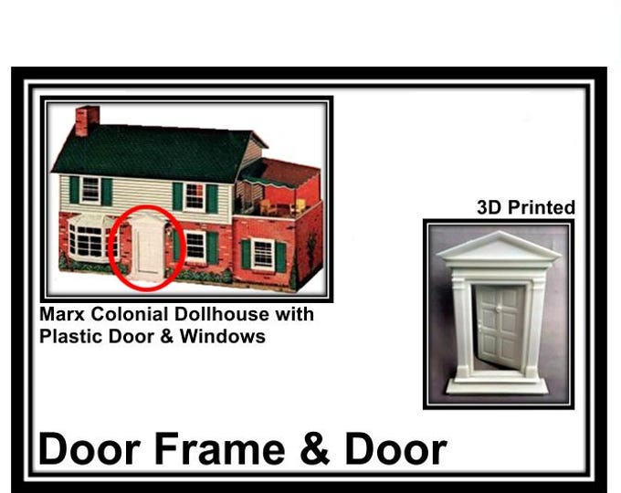Marx Colonial Dollhouse:  Dutch Door Frame and Door
