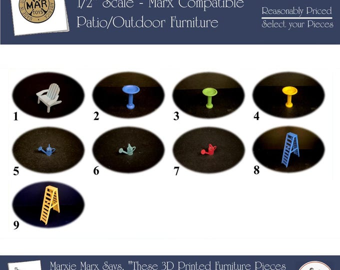 3D Printed Dollhouse Furniture for the Patio/Outdoors