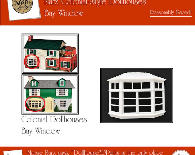 MARX Colonial Dollhouses:  Bay Window