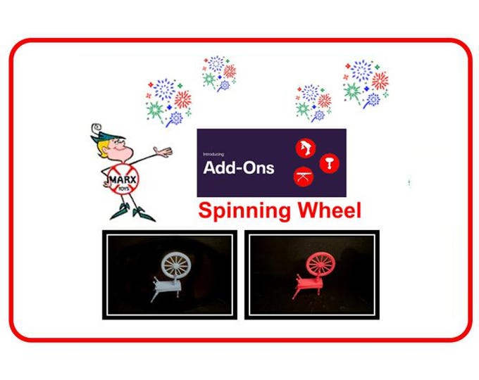 3D Printed MARX 1/2" Scale Furniture Accessory Piece - Living Room Spinning Wheel!