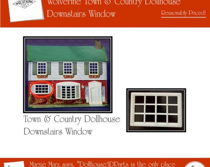 Wolverine Town & Country Dollhouse:  Downstairs Window