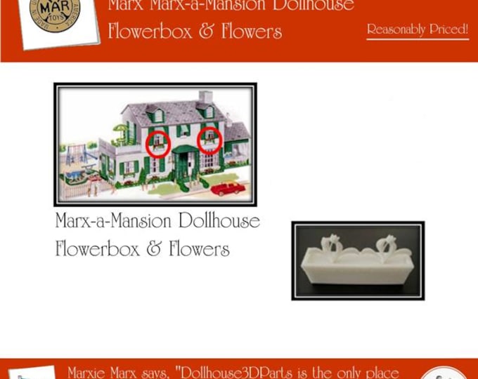 Marx Marx-A-Mansion Dollhouse:  Flowerbox & Flowers