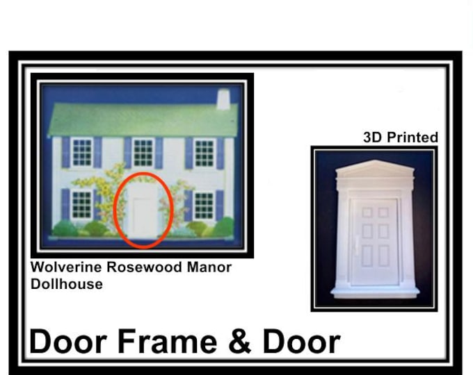Wolverine Rosewood Manor Dollhouse:  Front Door Frame and Door