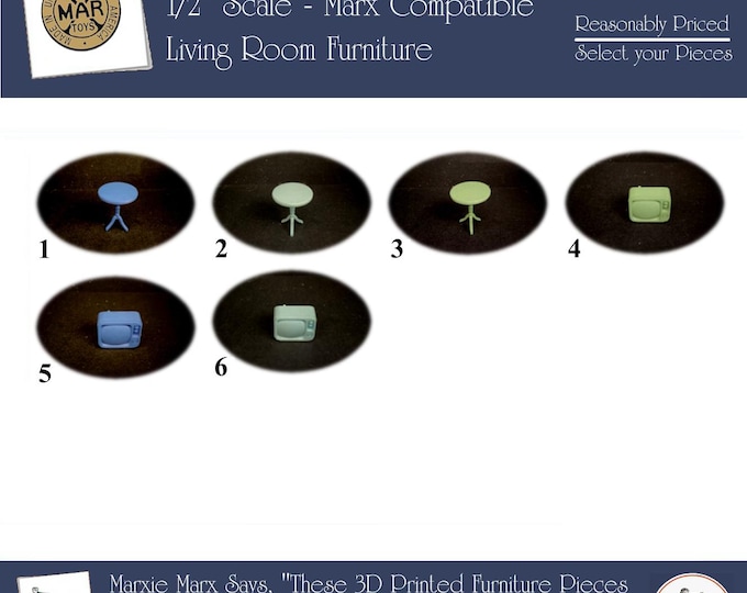 Choice 3D PRINTED Dollhouse Furniture for the Living Room