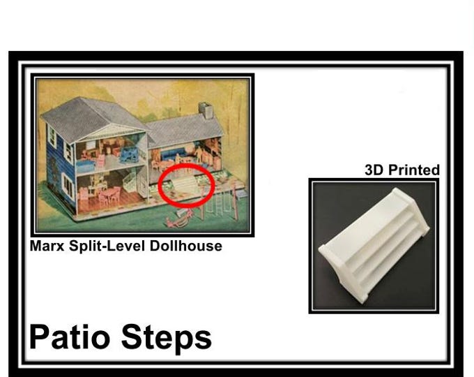 Marx Split-Level Dollhouse:  Patio Steps