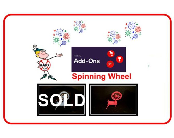 3D Printed MARX 1/2" Scale Furniture Accessory Piece - Living Room Spinning Wheel!