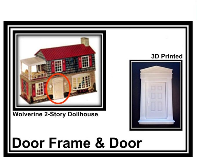 Wolverine Two Story Colonial Dollhouse:  Front Door Frame and Door