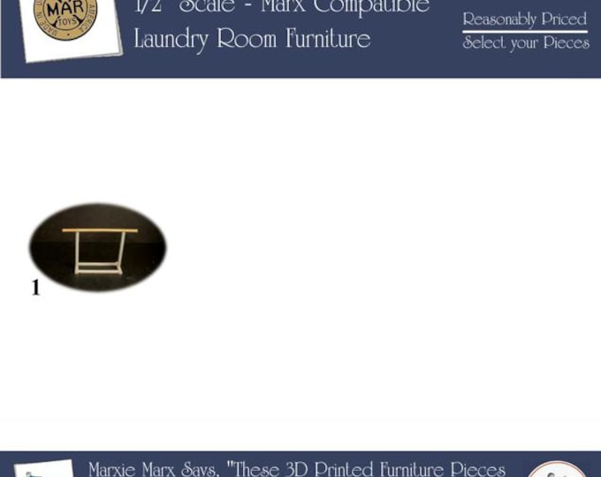 Choice 3D PRINTED Dollhouse Furniture for the Laundry Room