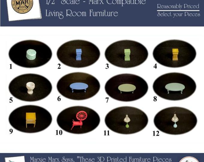 3D Printed Dollhouse Furniture for the Living Room