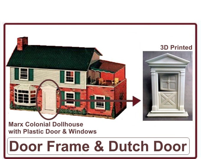 Marx Colonial Dollhouse:  Dutch Door and Door Frame