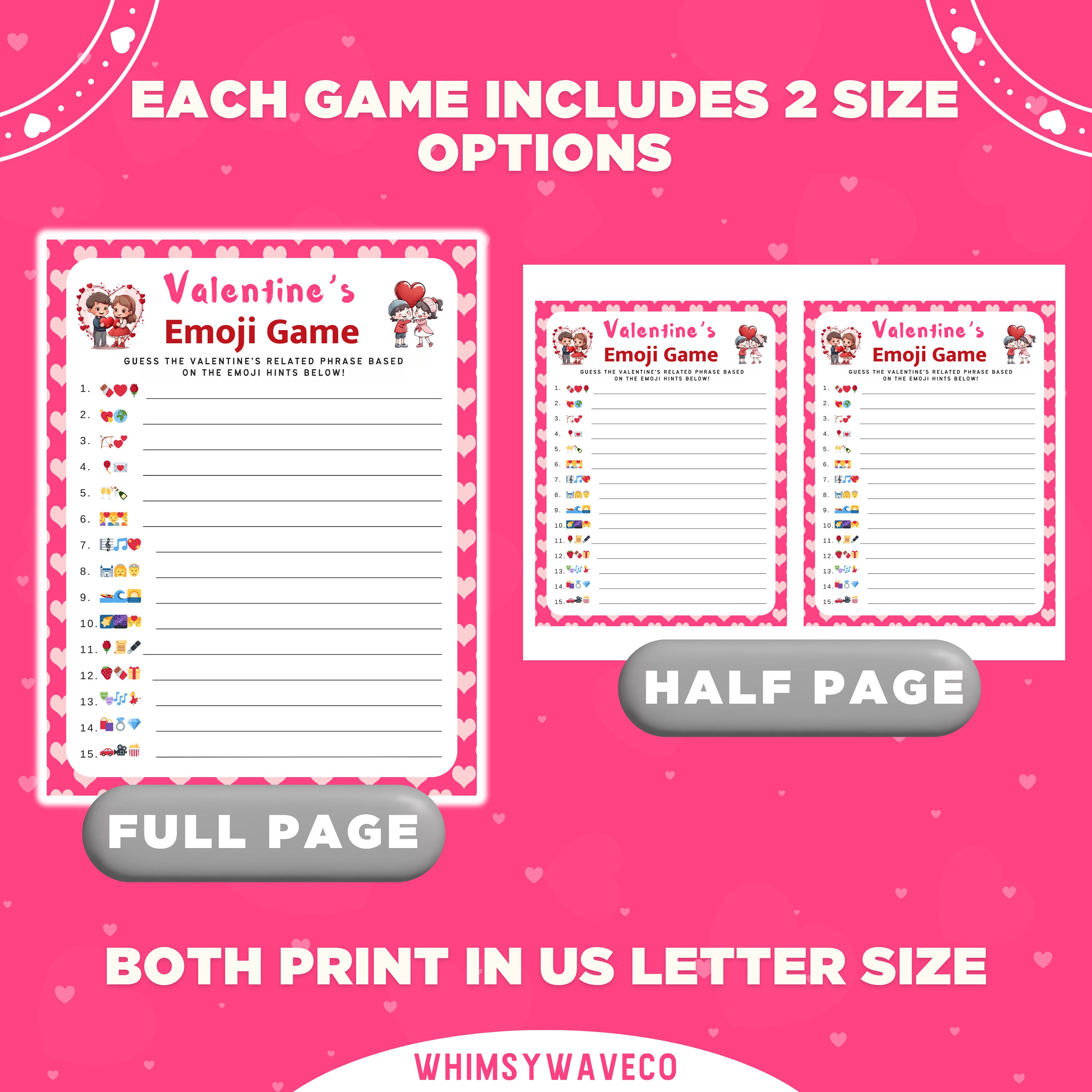 Valentine's Couples Game, Valentine's Day Game for Couples, Valentine's ...
