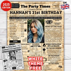 Back in 2004 Poster UK, 21 Geburtstag Geschenk für Sie oder Ihn, 21 Geburtstag Zeitung Poster Schild, 21 Geburtstag Dekorationen, 2004 UK geboren