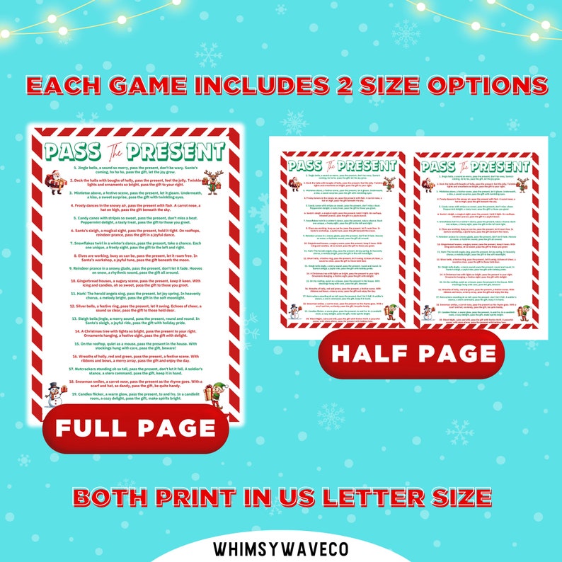 Christmas Pass the Present Game Christmas Party Game Christmas