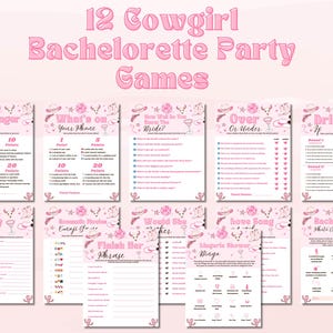 Bachelorette Party Games – Printable Games for Nash Bash & Pink Cowgirl Theme, Let&#39;s Go Girls Fun Activities, Perfect Bachelorette Weekend