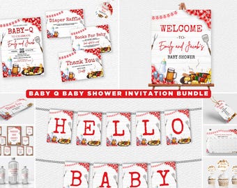 Baby Q Baby Shower Invitation Bundle , baby q baby shower decor , Backyard BBQ Baby Shower , Barbeque Baby Shower Games , BBQ Baby Shower 02