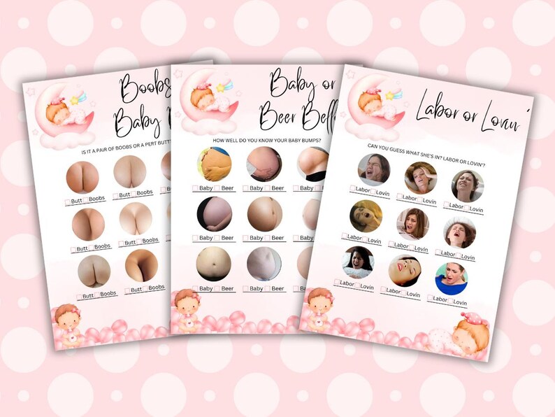 Editable 60 Modern Baby Shower Games Bundle, Minimalist Baby Shower