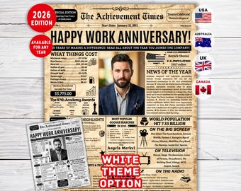 Work Anniversary Gift for Men or Women, Gift for Employees , 10 Year Work Gift, 25 Year Works Gift, Employee Anniversary Gift