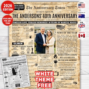 Presente de 40º aniversário de casamento para os pais (Bodas de Rubi, 1986)