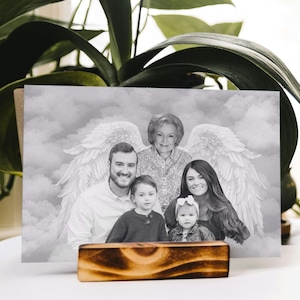 Family Portrait From Different Photos, Memorial Gift for Loss of Father , Add Deceased Loved One to Photo, Add Passed Away Person to Picture