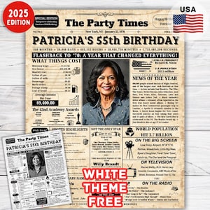 55th birthday Newspaper Poster back in 1970, 55th Birthday Gift for Men/Women ,Born in 1970 Birthday poster, Men Birthday Gift ,Gift for him