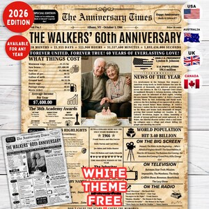 60th Wedding Anniversary Gift for Parents,1966 Diamond Anniversary Gift