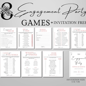 Engagement Party Games Bundle| Engagement Game Bundle for Proposal Celebration, Couples & Wedding Shower Games ,Engagement Dinner Activities