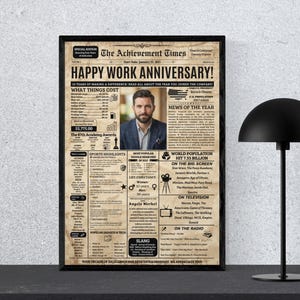 Personalized Work Anniversary Gift for Men or Women, Gift for Employees , 10 Year Work Gift, 25 Year Works Gift, Employee Anniversary Gift