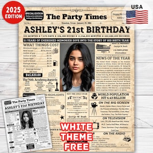 21. Geburtstag Zeitung Poster Back in 2004 Poster, 21. Geburtstag Geschenk für Jungen und Mädchen, 21. Geburtstag Geschenk für SIE / IHN, 21. Geburtstag Schild