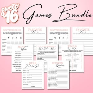 Sweet Sixteen Games Bundle , 16th Birthday Party Games Bundle , 16th Birthday Party Ideas , Sweet 16 games birthday girl quiz , Back in 2009