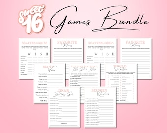 Sweet Sixteen Games Bundle , 16th Birthday Party Games Bundle , 16th Birthday Party Ideas , Sweet 16 games birthday girl quiz , Back in 2009