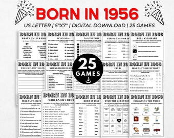 Partijspellenbundel 70e verjaardag, geboren in 1956 Games (digitale download)