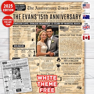 Memorable 15th Anniversary Gift for Couple - Back in 2010 Newspaper Sign Poster 15th Anniversary Gift for Husband/Wife , 2010 Highlights