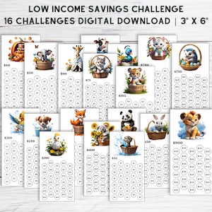 Low Income Saving Challenge Bundle, Money Savings Challenge Bundle, Saving Money Challenge Printable, Savings Tracker,Saving Goal,Printable