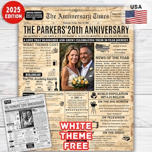 20th Anniversary Gift for Couples ,Back in 2005 Newspaper poster , 20th Wedding Anniversary Gift for Husband , Gift for Wife , back in 2005