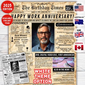Regalo personalizzato per anniversario di lavoro per uomini o donne, regalo per dipendenti, regalo per 10 anni di lavoro, regalo per 25 anni di lavoro, regalo per anniversario di dipendente